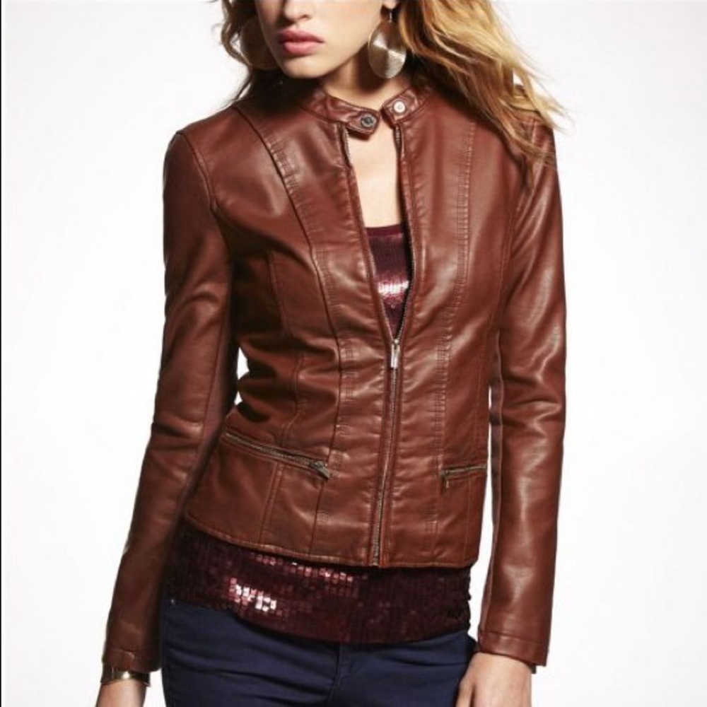 Express Minus the Leather Brown Jacket